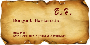 Burgert Hortenzia névjegykártya